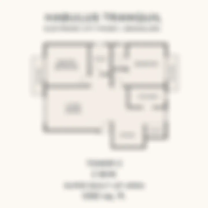 2 BHK 1292 sq ft floor plan of Habulus Tranquil